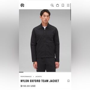 Reigning Champ Black Lightweight NYLON OXFORD TEAM JACKET